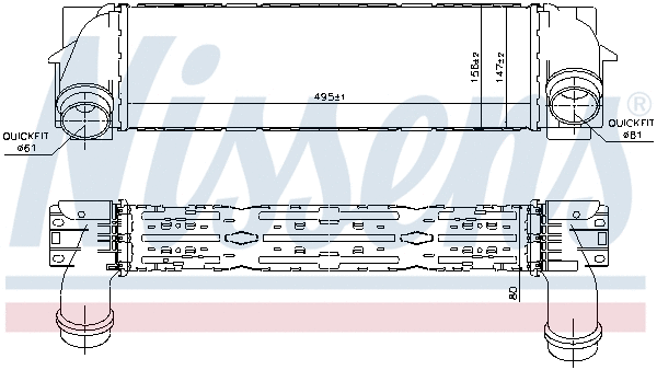 96440 NISSENS Интеркулер