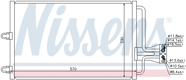 94100 NISSENS Радиатор кондиционера