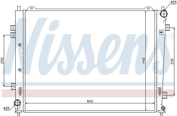 66684 NISSENS Радиатор двигателя