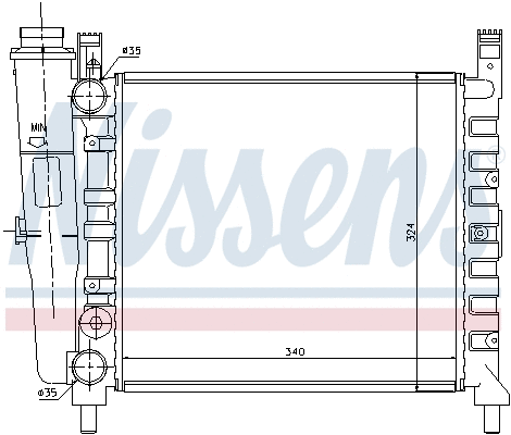 61929 NISSENS Радиатор двигателя