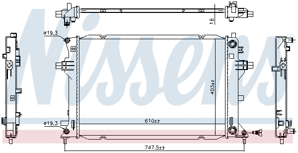 606263 NISSENS Радиатор двигателя