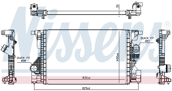 961559 NISSENS Интеркулер