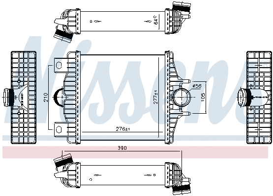 961427 NISSENS Интеркулер