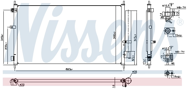 941233 NISSENS Радиатор кондиционера