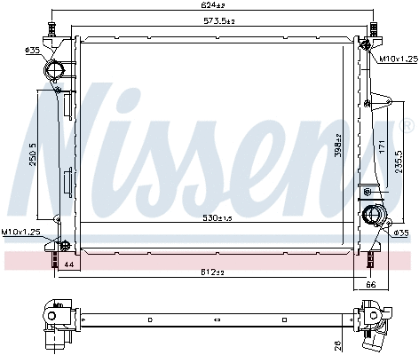 617867 NISSENS Радиатор двигателя