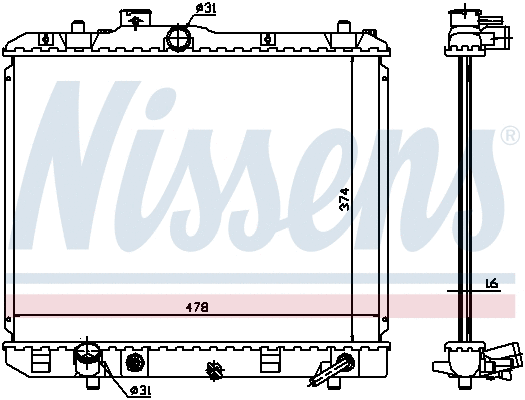 630706 NISSENS Радиатор двигателя