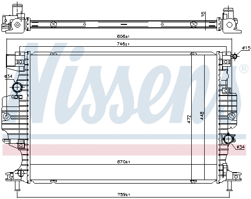 620152 NISSENS Радиатор двигателя