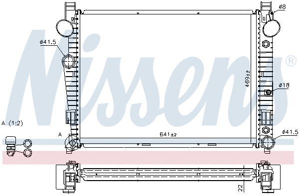 62771A NISSENS Радиатор двигателя