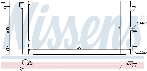 94670 NISSENS Радиатор кондиционера