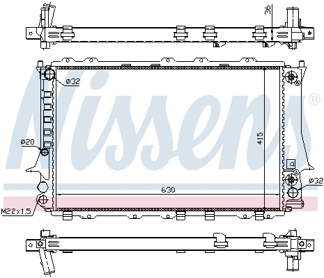 60480 NISSENS Радиатор двигателя