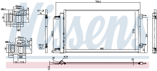 940735 NISSENS Радиатор кондиционера