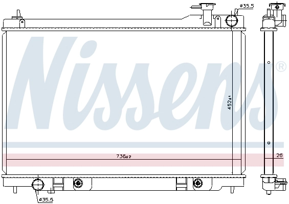 68119 NISSENS Радиатор двигателя