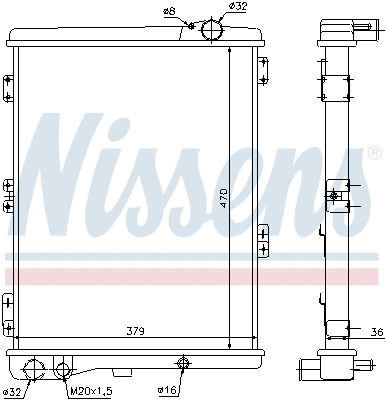 604411 NISSENS Радиатор двигателя