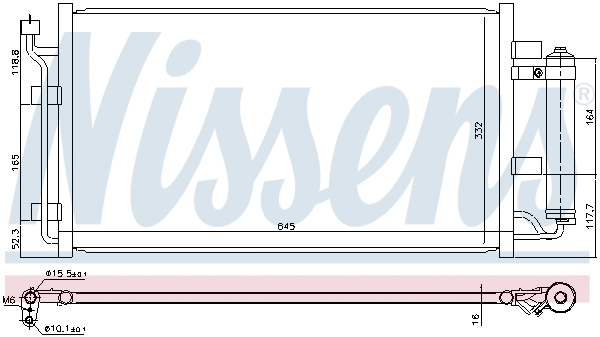 940582 NISSENS Радиатор кондиционера