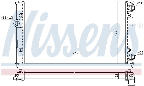 639961 NISSENS Радиатор двигателя