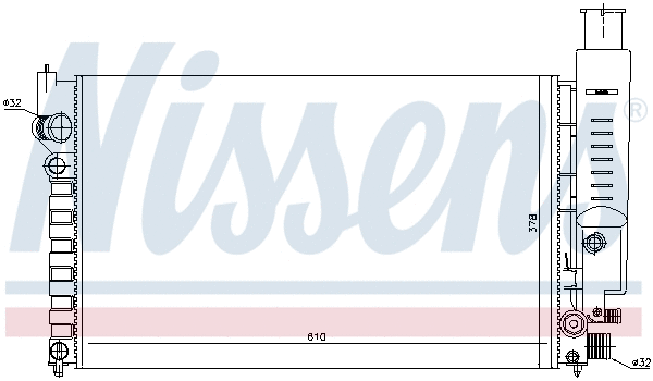 63613 NISSENS Радиатор двигателя