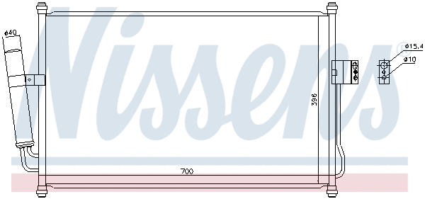 940709 NISSENS Радиатор кондиционера