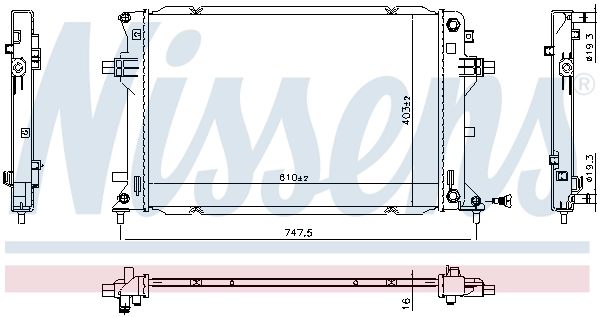606811 NISSENS Радиатор двигателя