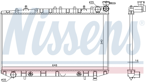 629731 NISSENS Радиатор двигателя