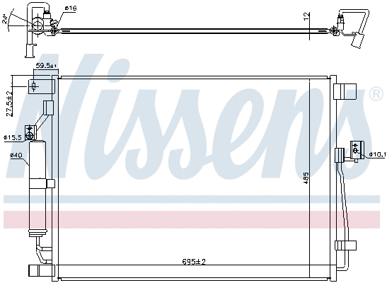940787 NISSENS Радиатор кондиционера