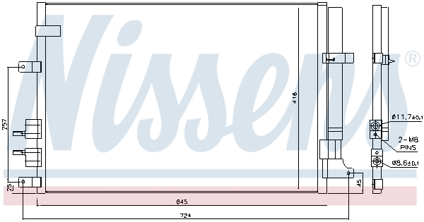 94871 NISSENS Радиатор кондиционера