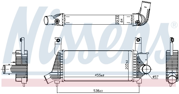 961593 NISSENS Интеркулер