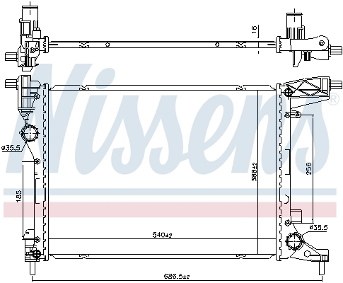 606277 NISSENS Радиатор двигателя
