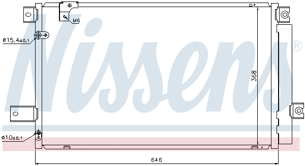 940170 NISSENS Радиатор кондиционера