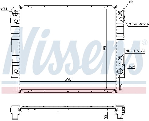 65530A NISSENS Радиатор двигателя