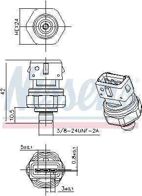 301069 NISSENS Датчик тиску хладогенту
