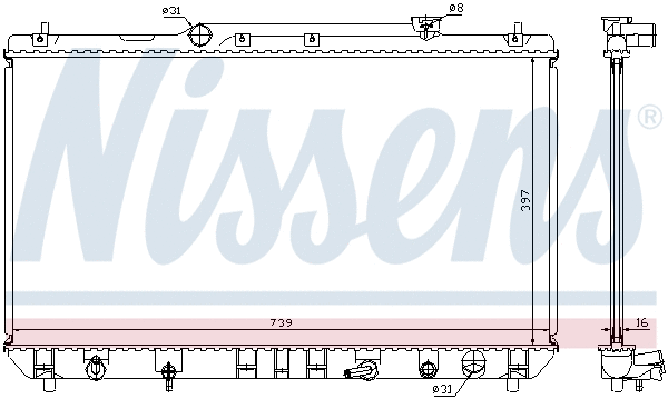 646991 NISSENS Радиатор двигателя