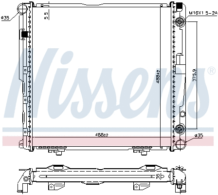 62751A NISSENS Радиатор двигателя
