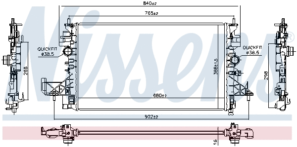 630798 NISSENS Радиатор двигателя