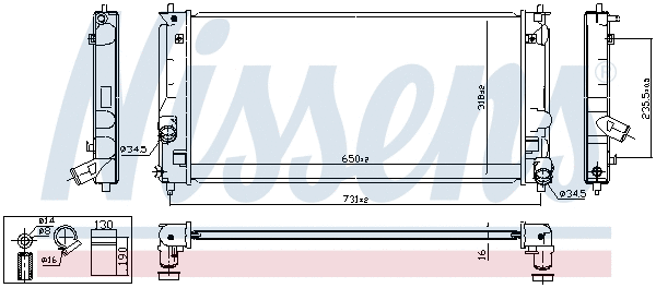 64822 NISSENS Радиатор двигателя