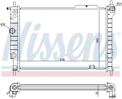 63059 NISSENS Радиатор двигателя