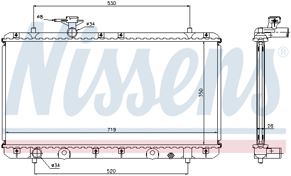 64167A NISSENS Радиатор двигателя