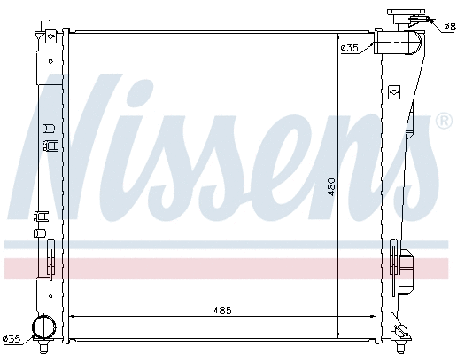 67606 NISSENS Радиатор двигателя