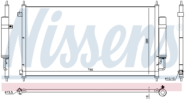 940467 NISSENS Радиатор кондиционера