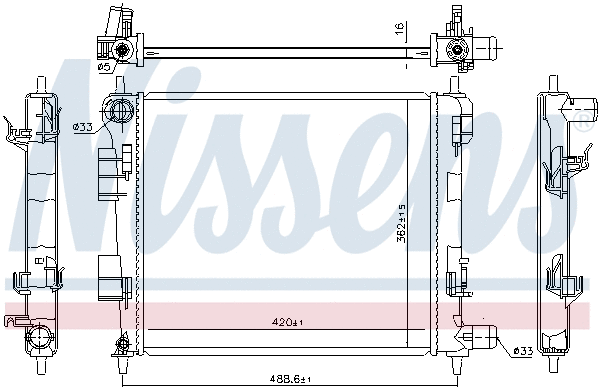 675024 NISSENS Радиатор двигателя