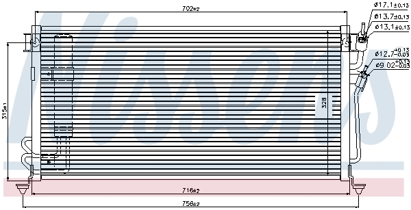 94748 NISSENS Радиатор кондиционера