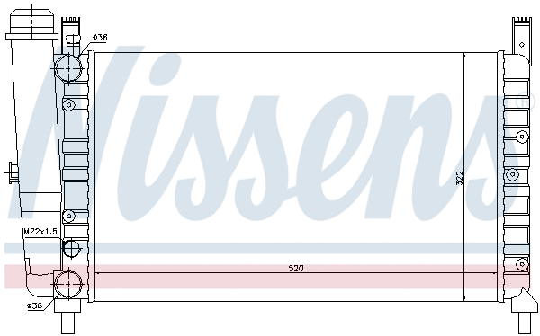 61852 NISSENS Радиатор двигателя