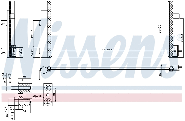 941086 NISSENS Радиатор кондиционера