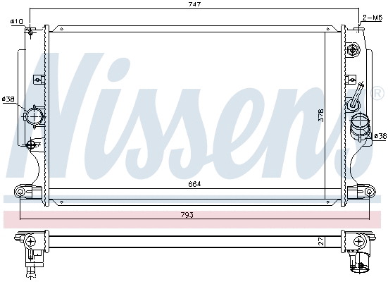 646875 NISSENS Радиатор двигателя