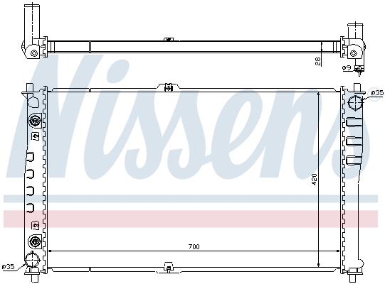 66619 NISSENS Радиатор двигателя