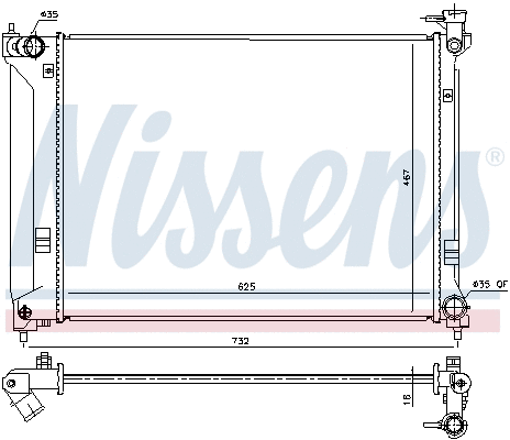 675064 NISSENS Радиатор двигателя