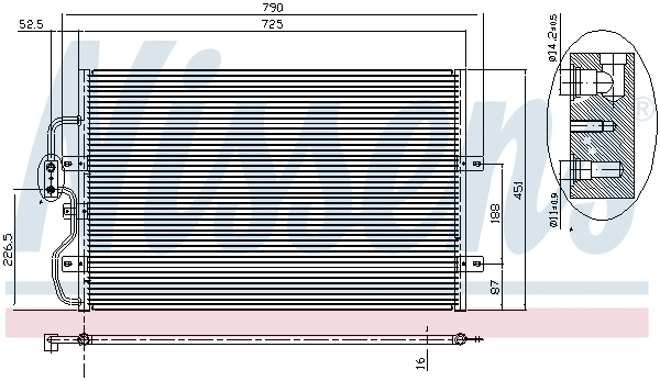 94210 NISSENS Радиатор кондиционера