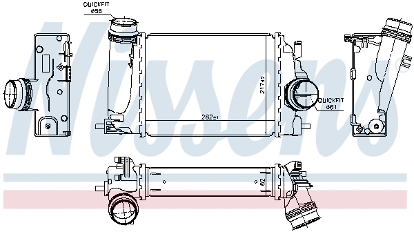 961122 NISSENS Интеркулер