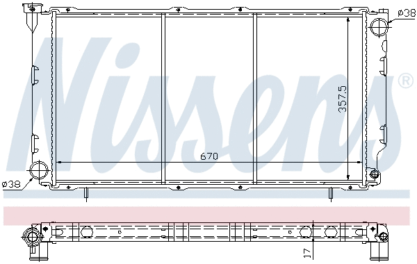 64087 NISSENS Радиатор двигателя