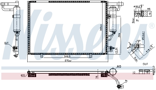 941101 NISSENS Радиатор кондиционера