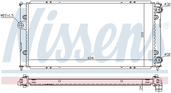 652681 NISSENS Радиатор двигателя